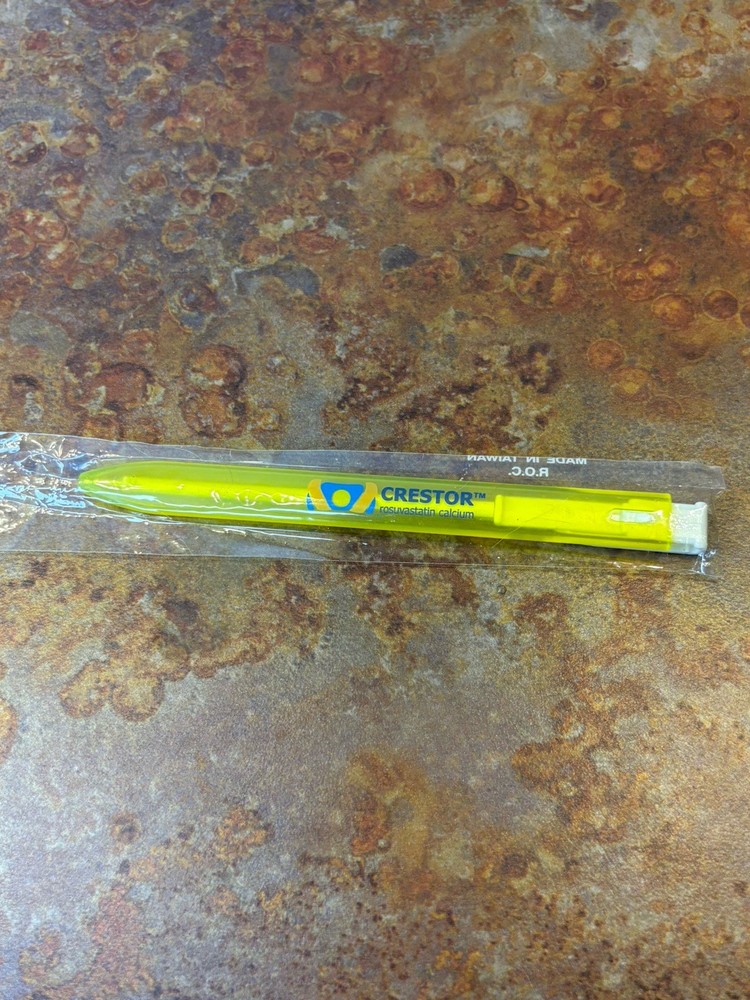 Rare Flat Crestor Plastic Drug Rep Pen Collectible Never Used