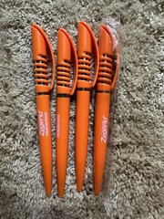 Orange Zegerid Drug Rep Pharmaceutical Promo Pens Spring Coil Clicker Lot of 4