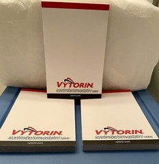 VTG 2005 LOT of 3 VYTORIN STICKY MEMO PADS MEDICAL PHARMA LOGO NEW NOS