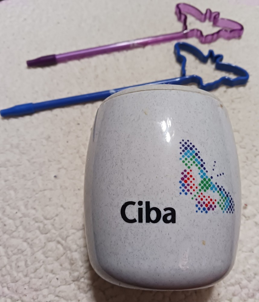 CIBA Pen / Pencil Cup New Plastic Grey In VGC