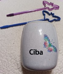 CIBA Pen / Pencil Cup New Plastic Grey In VGC