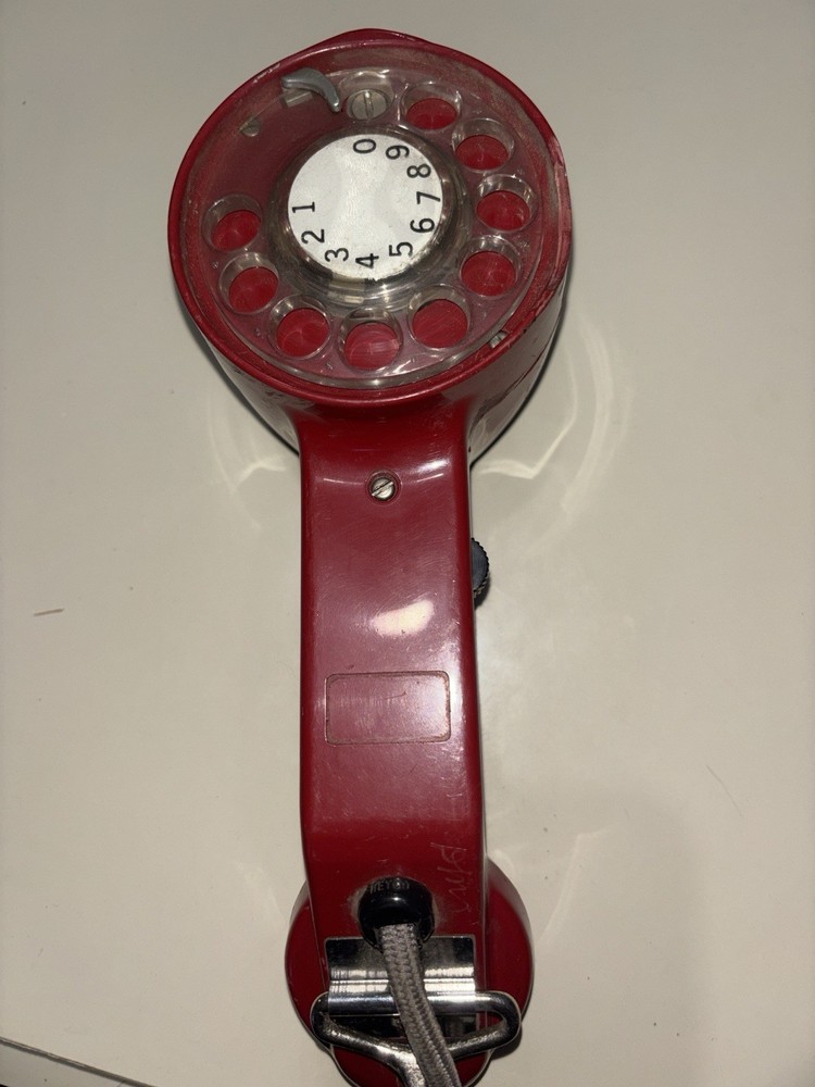 Vintage Northern Electric Red Rotary Dial Telephone Handset – Made in Canada