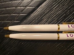 Lotrel PENS Metal Drug Rep Pharmaceutical Promo Advertising Pens Lot of 2 Writes