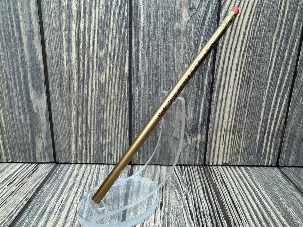 Hardin County Alcohol & Drug Abuse Center Gold Pencil With Eraser