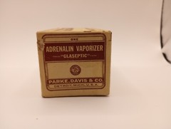 Vintage ‘50s Parke Davis GLASEPTIC ADRENALIN VAPORIZER With Box, Instructions
