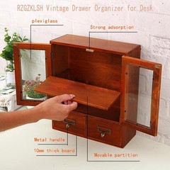 Rustic Apothecary Cabinet – 12″ L x 4.7″ W x 14″ H Vintage Pine Countertop Ca…
