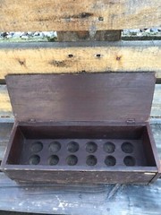 Vintage Wooden Medical Box Test tube Flask Holder Old Original
