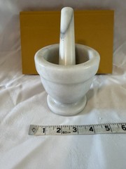 Vintage Italian Marble Mortar and Pestle 4″ x 4″ 1960’s