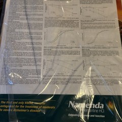 Namenda Pharmaceutical Clipboard Drug Rep Promo 2000s