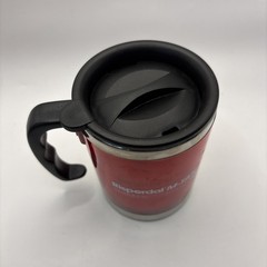 2 Risperdal Pharmaceutical Drug Rep Red Insulated Travel Coffee Mugs W/Lids NEW
