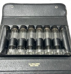 Vintage A.J. Gallaber Glass Vial Salesman Sample Kit Case Phila PA Apothecary