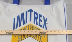 Imitrex Pharmaceutical Tote Bag Heavy Duty Large Drug Rep Promo Zipper Closure