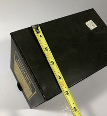 Vintage Phillips Metal File Pharmacy Prescription Box Industrial Rx Green