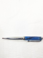 Duragesic Drug Rep Pharmaceutical Advertising Metal Pen Blue Silver Promo chrome