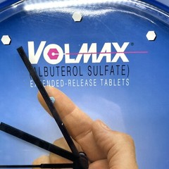 Blue VOLMAX CLOCK Drug Rep Advertising Promo Giveaway 12″ Tested/Works-HTF