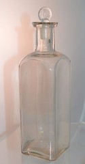 Vintage Pharmacy Dental Science Apothecary Medicine Glass Bottle Pyrex Stopper