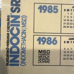 Indocin SR Ruler Drug Rep Swag Merck Pharmaceuticals Vtg 1985 Pharma Ad