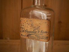 Trio of Vintage / Antique English Apothecary Chemist Bottles (Sold Individually)