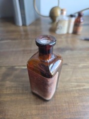 Vintage Antique Brewer & Co Rhus Glabra Tincture Medicine Bottle Worcester Mass