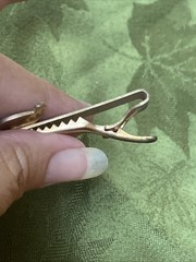 Pharmacy Apothecary Mortar & Pestel Tie Clip Tie Bar Vintage Gold Tone