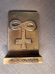 Lot of 4-Vintage Tinactin Secundum Artem 1976, ’79, ’80 & ’81 Brass Paperweight