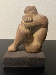 Vtg Portrait Of Anxiety/Depression Etrafon Promo Clay Figurine Mexico