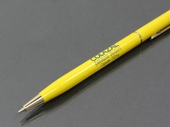 Rare Thin Yellow Colazal Metal PEN Drug Rep Pharmaceutical Promo Advertising
