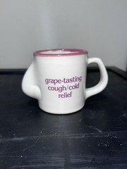RONDEC-DM Pharmaceutical Collectible Mug Grape-Tasting Cough Relief White Purpl…