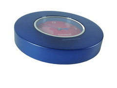 Seroquel Wall Clock Pink Face Blue Outer Ring Edge Tested Works Drug Rep Promo