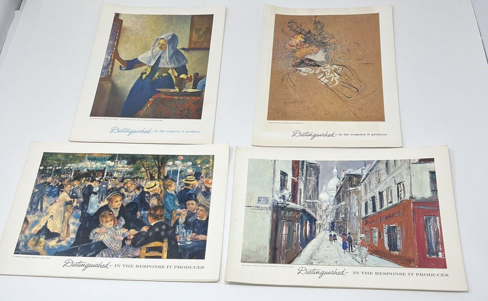 1963 Pfizer Renese Drug Advertising Distinguished Art Prints Brochure Lot Of 4