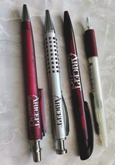 Lot Of 4 Aricept Metal Plastic Pharmaceutical Drug Rep Promo Advertising Pens