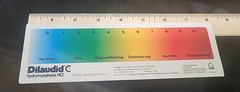 DILAUDID HYDROMORPHONE PAIN SCALE RULER Plastic -Pharmaceutical Rare Promo