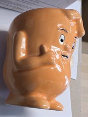 Vintage ACTOS QD Anthropomorphic Medical novelty Stomach coffee cup w/ Cup