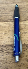 AndroGel Heavy Metal Blue Click Style „Gel“ Ink Pen Doctor Office Giveaway RARE