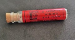 Vintage Carter’s Little Liver Pills Glass Vial w/Cork- Quack Medicine Apothecary