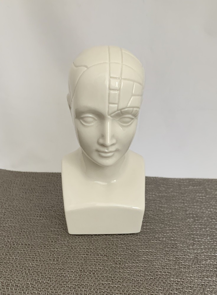 Antipsychotip Etrafon Porcelain Phrenology Bust Sculptor Edward Marshall Boehm