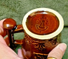 Schering Rx Galen 131-201 AD Coffee Tea Mug Cup Brown Mortar Pestle Ceramic