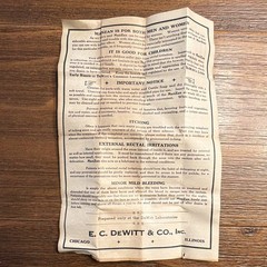 Antique DeWitt’s Man Zan Hemorrhoid Remedy Box Medical Pharmacy Advertising