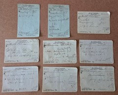 File box & 100 antique prescriptions (1926) – HEROIN, PAREGORIC, BROMIDE