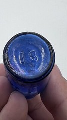 Vintage Cobalt Blue Glass Bottles LOT Of (4) Art BROMO Seltzer Emerson BALTIMORE