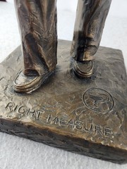 XL Bronze Apothecary Pharmacist Pharmacy Statue Trophy Award Figure Vtg