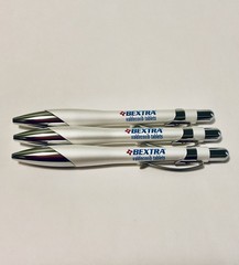 BEXTRA CELEBREX PHARMACEUTICAL REP PEN WHITE CHROME POCKET CLIP LOT OF 3
