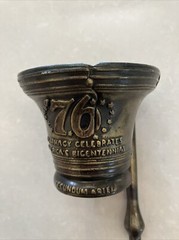 Mortar and Pestle, Metal Small America’s Bicentennial 76 Rx Apothecary Pharmacy