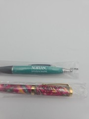 Pharmaceutical Drug Rep Pen Norvasc Pfizer Gold Green Pink Metal Lot 3