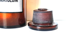 DERMATOLUM Vintage Glass Apothecary Pharmacy Brown Jar 250 ml