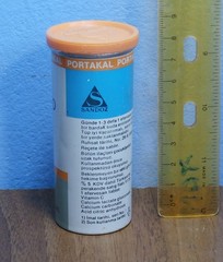 Vtg OPTALIDON SANDOZ MED. TIN BOX Swiss (Turkey 1965)