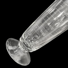 Antique 1900s Whitall Tatum Co Apothecary Glass Beaker – Etched 600cc / 16oz