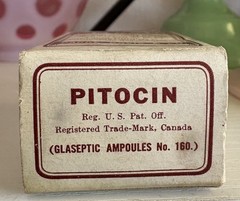 Vintage Parke, Davis, & Co. PITOCIN Glaseptic Ampules Complete Box Of 6