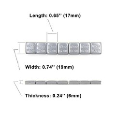 CKAuto 1/2oz, 0.5oz, Grey, Adhesive Stick On Wheel Weights, 63 oz/ 4 lb/Box, …