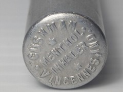 Vintage Cushman Menthol Inhaler Vincennes Indiana Metal Tin Tube
